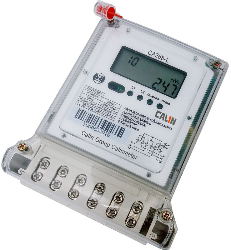 Multi - tarif mètre électrique de 2 phases, compteur d'électricité adapté aux besoins du client bidirectionnel de KWH