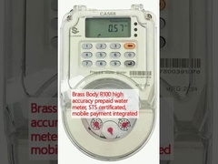 Brass Body R100 compteur d'eau prépayé de haute précision, certifié STS, paiement mobile intégré
